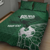 Custom Bolivia Football Quilt Bed Set Vamos La Verde - Wonder Print Shop