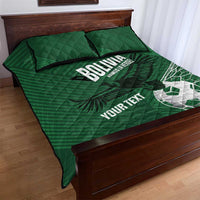 Custom Bolivia Football Quilt Bed Set Vamos La Verde - Wonder Print Shop