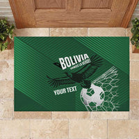 Custom Bolivia Football Rubber Doormat Vamos La Verde - Wonder Print Shop
