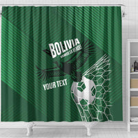 Custom Bolivia Football Shower Curtain Vamos La Verde - Wonder Print Shop