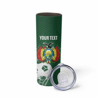 Custom Bolivia Football Skinny Tumbler Vamos La Verde - Wonder Print Shop