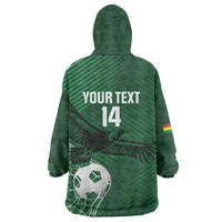 Custom Bolivia Football Wearable Blanket Hoodie Vamos La Verde - Wonder Print Shop