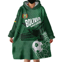 Custom Bolivia Football Wearable Blanket Hoodie Vamos La Verde - Wonder Print Shop