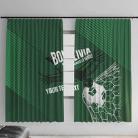 Custom Bolivia Football Window Curtain Vamos La Verde - Wonder Print Shop