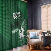 Custom Bolivia Football Window Curtain Vamos La Verde - Wonder Print Shop