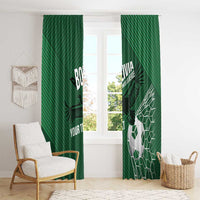 Custom Bolivia Football Window Curtain Vamos La Verde - Wonder Print Shop