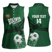 Custom Bolivia Football Women Sleeveless Polo Shirt Vamos La Verde - Wonder Print Shop