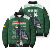 Custom Bolivia Football Bomber Puffer Jacket 100th Anniversary Andean Condor Proud - Wonder Print Shop