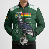 Custom Bolivia Football Bomber Puffer Jacket 100th Anniversary Andean Condor Proud - Wonder Print Shop