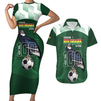 Custom Bolivia Football Couples Matching Short Sleeve Bodycon Dress and Hawaiian Shirt 100th Anniversary Andean Condor Proud - Wonder Print Shop