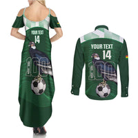 Custom Bolivia Football Couples Matching Summer Maxi Dress and Long Sleeve Button Shirt 100th Anniversary Andean Condor Proud - Wonder Print Shop