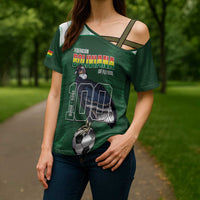 Custom Bolivia Football Cross Shoulder Shirt 100th Anniversary Andean Condor Proud - Wonder Print Shop
