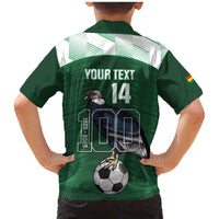 Custom Bolivia Football Family Matching Mermaid Dress and Hawaiian Shirt 100th Anniversary Andean Condor Proud - Wonder Print Shop