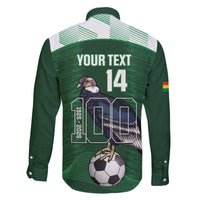 Custom Bolivia Football Family Matching Off The Shoulder Long Sleeve Dress and Hawaiian Shirt 100th Anniversary Andean Condor Proud - Wonder Print Shop