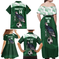 Custom Bolivia Football Family Matching Off Shoulder Maxi Dress and Hawaiian Shirt 100th Anniversary Andean Condor Proud - Wonder Print Shop