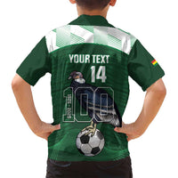 Custom Bolivia Football Family Matching Puletasi and Hawaiian Shirt 100th Anniversary Andean Condor Proud - Wonder Print Shop
