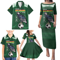 Custom Bolivia Football Family Matching Puletasi and Hawaiian Shirt 100th Anniversary Andean Condor Proud - Wonder Print Shop