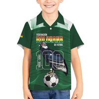 Custom Bolivia Football Family Matching Summer Maxi Dress and Hawaiian Shirt 100th Anniversary Andean Condor Proud - Wonder Print Shop