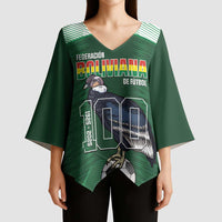 Custom Bolivia Football Kimono Sleeve Blouse 100th Anniversary Andean Condor Proud - Wonder Print Shop