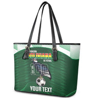 Custom Bolivia Football Leather Tote Bag 100th Anniversary Andean Condor Proud - Wonder Print Shop