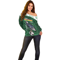 Custom Bolivia Football Off Shoulder Sweater 100th Anniversary Andean Condor Proud - Wonder Print Shop
