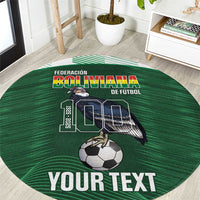 Custom Bolivia Football Round Carpet 100th Anniversary Andean Condor Proud - Wonder Print Shop