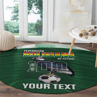 Custom Bolivia Football Round Carpet 100th Anniversary Andean Condor Proud - Wonder Print Shop