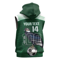 Custom Bolivia Football Sleeveless Zip Hoodie 100th Anniversary Andean Condor Proud - Wonder Print Shop