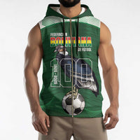Custom Bolivia Football Sleeveless Zip Hoodie 100th Anniversary Andean Condor Proud - Wonder Print Shop
