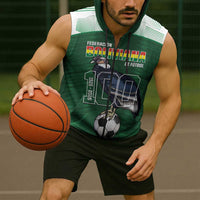 Custom Bolivia Football Sleeveless Zip Hoodie 100th Anniversary Andean Condor Proud - Wonder Print Shop