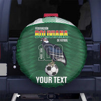 Custom Bolivia Football Spare Tire Cover 100th Anniversary Andean Condor Proud - Wonder Print Shop