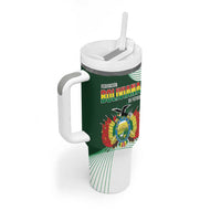 Custom Bolivia Football Tumbler With Handle 100th Anniversary Andean Condor Proud - Wonder Print Shop