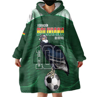 Custom Bolivia Football Wearable Blanket Hoodie 100th Anniversary Andean Condor Proud - Wonder Print Shop