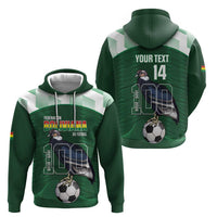 Custom Bolivia Football Zip Hoodie 100th Anniversary Andean Condor Proud - Wonder Print Shop