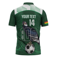 Custom Bolivia Football Zipper Polo Shirt 100th Anniversary Andean Condor Proud - Wonder Print Shop