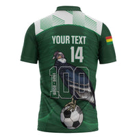 Custom Bolivia Football Zipper Polo Shirt 100th Anniversary Andean Condor Proud - Wonder Print Shop
