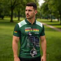 Custom Bolivia Football Zipper Polo Shirt 100th Anniversary Andean Condor Proud - Wonder Print Shop