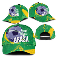 Brazil Football Classic Cap Vamos Selecao Brushes Style