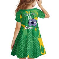 Custom Brazil Football Family Matching Tank Maxi Dress and Hawaiian Shirt Vamos Selecao Brushes Style - Wonder Print Shop