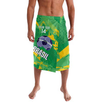 Custom Brazil Football Lavalava Vamos Selecao Brushes Style - Wonder Print Shop