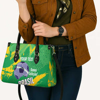 Custom Brazil Football Leather Bag Vamos Selecao Brushes Style - Wonder Print Shop