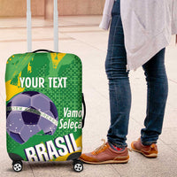 Custom Brazil Football Luggage Cover Vamos Selecao Brushes Style - Wonder Print Shop