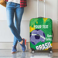Custom Brazil Football Luggage Cover Vamos Selecao Brushes Style - Wonder Print Shop