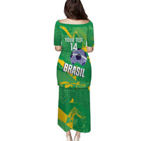 Custom Brazil Football Puletasi Vamos Selecao Brushes Style - Wonder Print Shop
