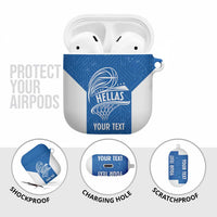 Greece Basketball Custom AirPods Case Go Hellas Blue Version - Wonder Print Shop