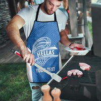 Greece Basketball Custom Apron Go Hellas Blue Version - Wonder Print Shop