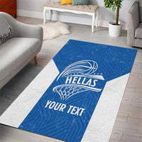 Greece Basketball Custom Area Rug Go Hellas Blue Version - Wonder Print Shop