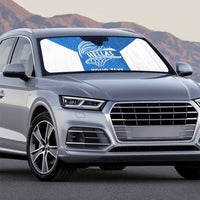 Greece Basketball Custom Auto Sun Shade Go Hellas Blue Version - Wonder Print Shop