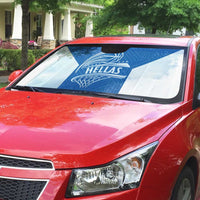 Greece Basketball Custom Auto Sun Shade Go Hellas Blue Version - Wonder Print Shop