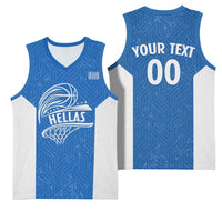 Greece Basketball Custom Basketball Jersey Go Hellas Blue Version - Wonder Print Shop